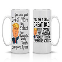 Great Mom Great Dad Very Special - 11oz Ceramic Coffee Mug Couples Sets - His and Her Anniversary G, 1