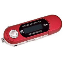 노래 뮤직 음악 MP3 플레이어 mini mp3 player lcd display with usb high definition music mp3 player support fm, 빨간색, 8GB