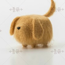 강아지 양모펠트 니들 퀼트 키링 동물 초보 도안 만들기 바느질, 골든 리트리버