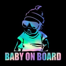 BABY ON BOARD 자동차 오프로드 SUV 캠핑 포인트 스티커, S, RED