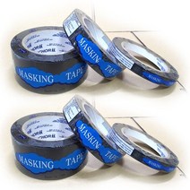 흑마스킹테이프 40M 검정색 1.2cm 2.5cm 마스킹 길이 40M 어린이집 유치원 초등학교, 2.5cm(폭) X 40m(길이), 1개