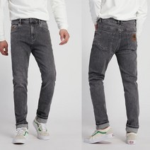 Z3JC 남성 로우 워싱 데님 모던 슬림핏 팬츠