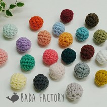 바다팩토리 뜨개볼 면 손뜨개 폼폼이 니트방울 2.5cm 24컬러, 12.민트, 1개