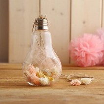 글라스코 전구모양 행잉볼 테라리움 유리꽃화병 (소), 단품