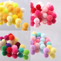 (100개입)1.5cm 고탄력 믹스 폼폼이 방울솜 털방울 털공, (200pcs)베이직믹스