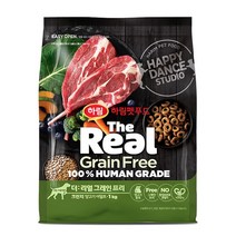 하림펫푸드 더리얼 그레인프리 크런치 어덜트 강아지사료, 양, 1kg, 1개