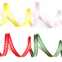 리본끈 골직스티치 5mm x 15yard 포장리본 포장용품, 적색
