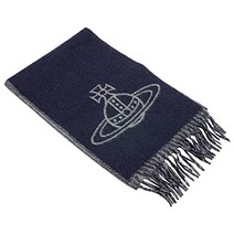 비비안 웨스트우드 머플러 스카프 울 남여공용 81030006 w0023 k410 Navy blue 병행수입품