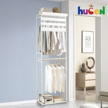 [휴센] 골드 640R+롤스크린 드레스룸 틈새장 선반행거/옷장/옷걸이행거/장농 무료배송~, 상세 설명 참조