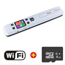 북스캔 책스캔 휴대용 A4 스캐너 Iscan WiFi 1050 인치 당 점 JPG/PDF 사진 이미지 책 문서 LCD 디스플레이, 05 Wifi 4G SD Card