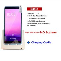 2D 바코드 스캐너 블루투스 안드로이드 데이터 수집기 하니웰 QR 재고 있음 무선 4G GPS PDA, 05 Cradle1_02 EU