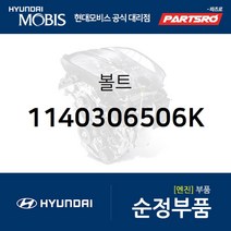 볼트(1개) (1140306506K) 그랜저TG 그랜저HG 그랜저IG 벨로스터 벨로스터N 쏘나타NF 쏘나타LF 아반떼HD 아슬란 에쿠스 엑센트 제네시스 I30/I30CW EQ900 G70 G80 G90 갤로퍼 그랜드 스타렉스 맥스크루즈