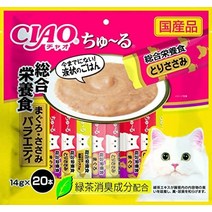 일본 영양제 ciao 츄루 20개 종합 영양식 참치・사사미 버라이어티, 종합 영양식 참치 · 사사미 버라이어티