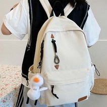 여자 베이직 심플 컬러 데일리 캐주얼 빅사이즈 백팩