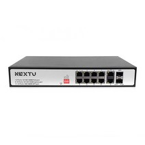 NEXT-POE3012GSFP-2TP/기가 PoE 8포트 스위칭 허브/POE+ 지원 총 150W/TP 2포트/SFP 2포트/리피터모드(최대 250M)/VLAN/PD Alive/우선