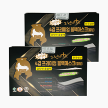 그린비 국산 4중 중형 블랙 100매 MB필터 일회용 비말차단 덴탈 마스크