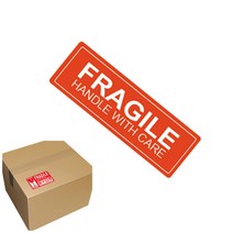 큐모아리빙 FRAGILE 취급 파손 주의 스티커 소형 주의스티커 안전스티커 파손주의 유리제품파손주의스티커