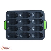 이홈베이킹 짱짱한실리콘팬몰드깊은마들렌12구 208g 23.8x34.5x1.5