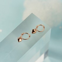 여자 패션 925 스털링 실버 작은 심장 귀걸이 드롭 귀걸이 어린 소녀 십대 결혼 선물 쥬얼리 Brincos eh1251