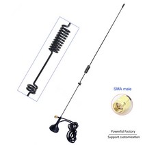 다이폴 안테나 증폭기 외부 433 mhz 흡입 컵 안테나 높은 이득 7dbi UT106UV uv5r 워키 sma 남성 커넥터 1p, 03 5M
