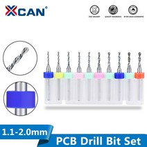 마그네틱드릴 마그드릴 XCAN-수입 카바이드 PCB 드릴 비트 10 개 1.1mm-2.0mm 인쇄 회로 기판 미니 CNC 드릴링 세트, 01 10pcs 1.1mm