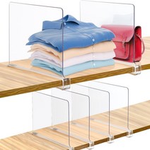 아크릴선반 ㄷ자 모듈 선반 acrylic shelf dividers 6 pack clear shelf divider for closets 플라스틱 칸막이 for 나무 JX, 1개