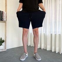 남자 사방스판 여름 아이스 밴딩 반바지