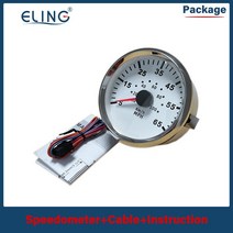 ELING-85mm 속도계 게이지 해양 압력 피토 튜브 신호 0-35 MPH 자동차 보트 요트용, 06 65-100-WS
