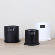 행복레시피 무광원형 3size 모던 세라믹화분, 화이트1호