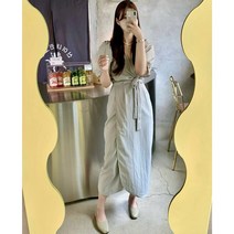 [무료배송/마이라뜰리에] 튤립 퍼프 랩 롱원피스 (3color)