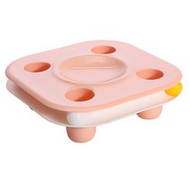 캣타워 2In 1 Cat Bowl 대화 형 장난감 괴롭히는 미친 게임 고양이 타워 트랙 디스크 긁기 장치 음식 냄비, 02 분홍색