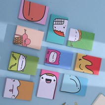 선물 캐릭터 떡메모지 편지 수첩 다꾸 메모지 다이어리 떡메 메모패드, 블루