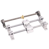 15pcs 200mm 광축 가이드 베어링 하우징 알루미늄 레일 샤프트 리드 스크류로드 슬라이드 부싱 샤프트 커플 링 CNC 부품, 하나, 은, 15개