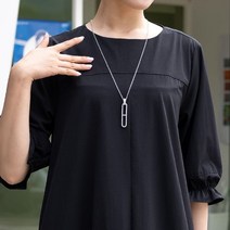 모슬린 엄마옷 라운드 큐빅 목걸이 EAC206283 마담 미시옷 중년여성의류 빅사이즈 50대 60대여성옷