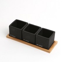 3P세트 다육이 화분 스투키 키우기 미니 선인장 식물 사랑무 아악무 염좌 칼큘러스 은행목, 1set(3p받침대포함)