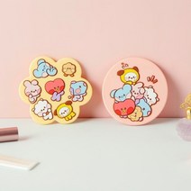 BT21 실리콘 손거울 제작 꾸미기 원형, 옐로우