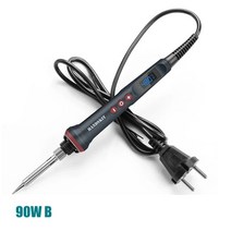 100W 인두기 휴대용 디지털 온도 조정 자동 절전 내부 세라믹 난방 전자 용접 납땜 인두 도구, EU Plug 220V, 03 90W B, 03 90W B_01 EU Plug 220V