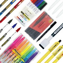 라인플러스 보드마카 형광펜 볼펜 수성펜 유성펜 마카, F 수성펜/유성펜 4200 6색 네임펜