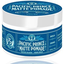 BushKlawz Urban Prince Hair 포마드 워터 베이스 펌 스트롱 홀드 이지 워시 아웃 젤 타입 타이트 스타일 남성용 스타일링 제품 이발소 승인 115g 4.05oz, Pacific Prince Matte_16.05 Oun