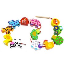 동물 원목블록 실꿰기 장난감 실꿰기놀이 실끼우기 실꿰기장난감 실놀이 실꿰기완구 어린이장난감 완구 아동장난감