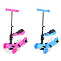 2in1 앉고서서 탈수있는 유아 킥보드 풋보드 어린이킥보드 생생이 퀵보드 7살킥보드, 핑크