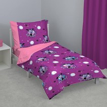 디즈니 Disney 라야와 마지막 드래곤 신화 팝 라벤더 마젠타 블루 시수 드래곤과 터크크 4피스 침대 세트 이불 매트리스 커버 플랫 탑 시트 양면 베개 커버 11440, Vampirina