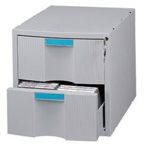 카파맥스 멀티 키 CD 서류함 324 x 396 x 324 mm 12202, 혼합 색상, 2단