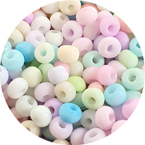 마카롱비즈 3mm 양구멍 꿰는 컬러구슬 액세서리 만들기 재료, 마카롱100g/4000알