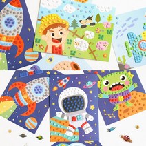 민화샵 EVA 모자이크아트 만들기재료 모자이크스티커, 04민화_모란도