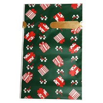 산타선물주머니(비닐50매) 그린선물상자/ 어린이 초등학생 크리스마스 성탄포장쇼핑백 파티장식