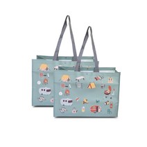 판다리아로 대형 타포린 쇼핑백 2개, 혼합색상