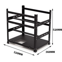 서버랙 12 gpu 마이닝 케이스 랙 마더보드 브래킷용 오픈 마이닝 리그 프레임 도구, 협력사, 검은 색