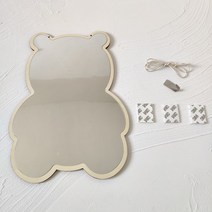 믿고사 붙이는 전신거울 원형 인테리어 스티커 부착 시트지북유럽 토끼 곰 모양의 거울 아크릴 데스크탑, 03 Bear