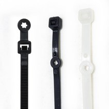 (대용량) 국산 특허 케이블타이 흑/백 피스 고정 선정리 타이원, 백색, B타입 300mm 300개입, 1개